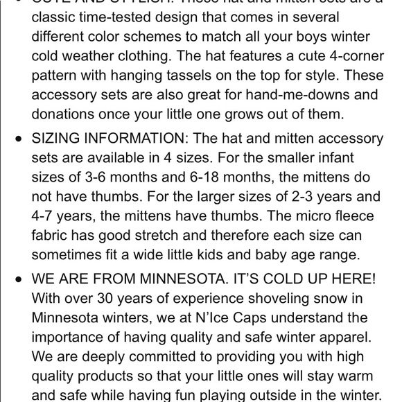N’ice Caps • fleece hat and mitten set - Picture 11 of 11